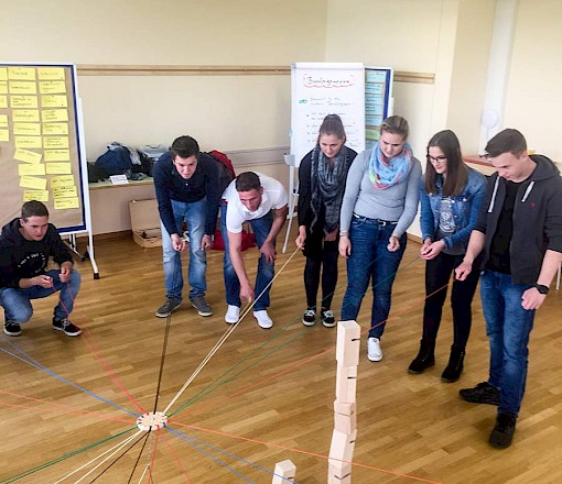 Azubis beim Gruppenspiel