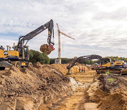 Bagger im Einsatz