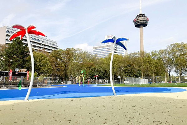 Wasserspielplatz in der Kölner Innenstadt